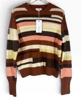 ANNIEWEAR  Women's Medium Crewneck Colorblock Sweater